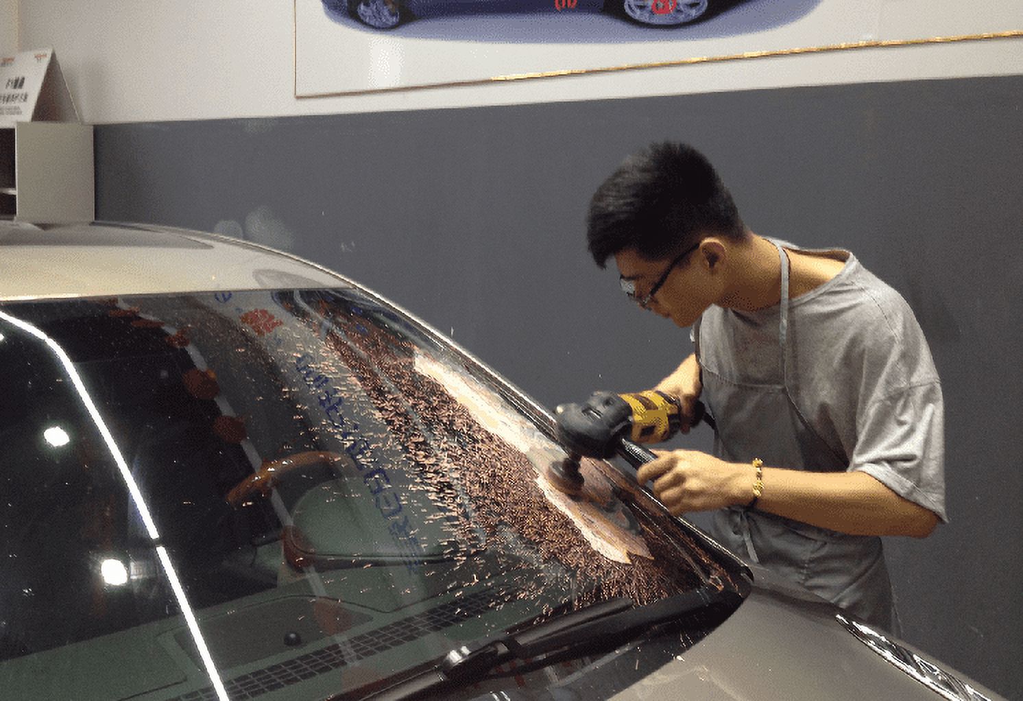 Car Windshield Deep Scratch Remover Glass Polishing Cerium Oxide Powde Kit  34Pcs 